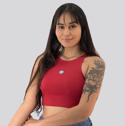 Crop Top Dama (Esqueleto) Rojo 20237-05